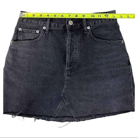 Agolde Quinn Revolve High Rise Button Fly Denim Mini Skirt - Picture 9 of 16